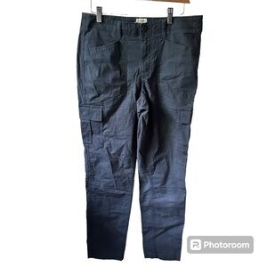 L.L.Bean Blue Gray Cotton Cargo Pants Women‎ size 10